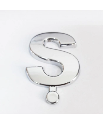 Cemax Ş Harfi  3,75 cm Krom Yapışkanlı