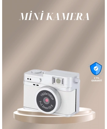 Cep Boy Vintage Dijital Kamera LED Destekli Full HD Video