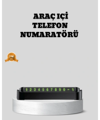 Çevirmeli Araç İçi Park Numaratörü – Alüminyum Gri, Kolay Montaj ve Net Görünüm