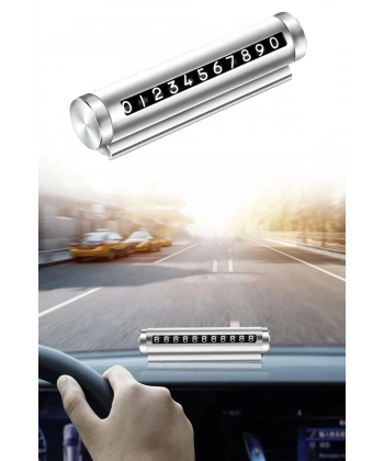 Çevirmeli Araç Içi Telefon Numaralık Çevirmeli Alüminyum Oto Park Numaratörü