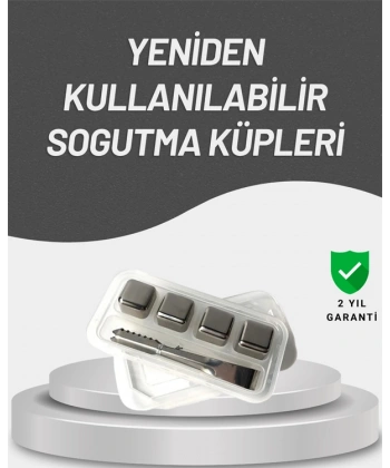 Çevre Dostu Metal Buz Küpü ve Kullanışlı Klips Seti