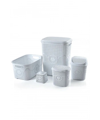 Çeyiz Seti Rattan 5 Parça Örgülü Çeyiz Seti