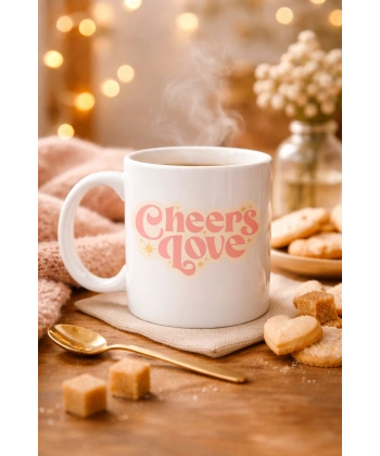 Cheers Love Kupa – Model 31 - Sevimli Tasarım, Sıcacık Kahve Keyfi - Özel Tasarım Porselen Kupa