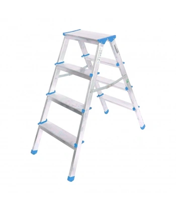 ÇİFT BASAMAKLI ALÜMİNYUM METAL MERDİVEN YÜKSEKLİK 92CM BAŞ GENİŞLİK 8CM