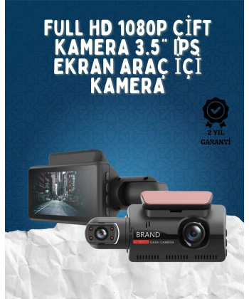 Çift Görüşlü Dashcam – Gece Görüşlü 1080P Araç İçi Güvenlik Kamerası