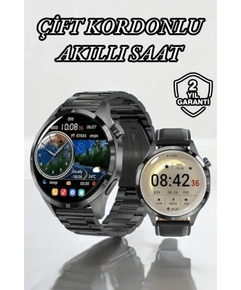 Çift Kordonlu Yüksek Çözünürlüklü Akıllı Saat Uyku İzleyici & Spor Modları
