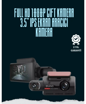 Çift Lensli Araç İçi Kamera – Park Koruma, Gece Görüş ve Tarih Damgası