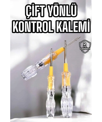 Çift Taraflı Elektrik Kontrol Kalemi Şeffaf Tornavida