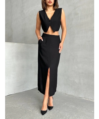 Çilek takım etek yelek