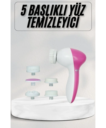 Cilt Temizleme ve Masaj Aleti 5 Başlıklı Akne ve Sivilce Önleyici