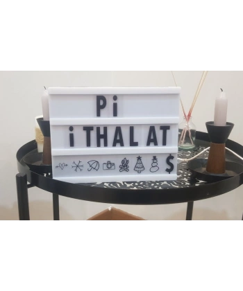 Cinematic Harflerle Işıklı Mesaj Veren Light Box Led Pano A4