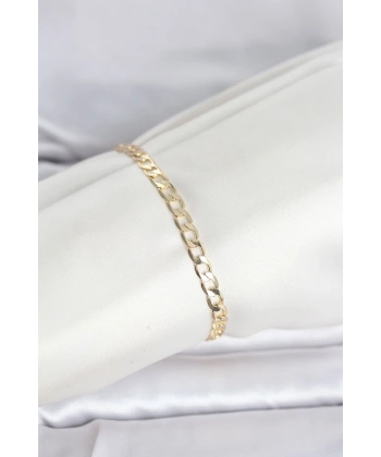 CM 14K Gold Renk Halka Zincir Model Kadın Bileklik