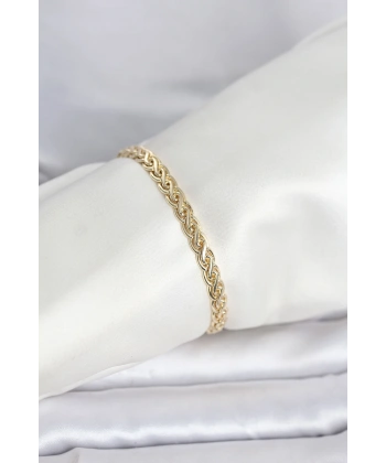 CM 14K Gold Renk Sarmal Zincir Model Kadın Bileklik