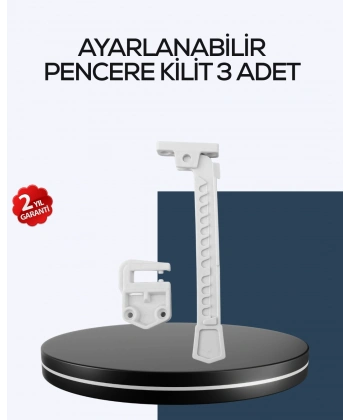 Çocuk Güvenliği İçin Cam Pencere Kilidi 3 Adet