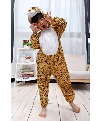 Çocuk Kaplan Kostumu - Aslan Kostümü 4-5 Yaş 100 cm