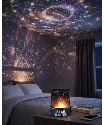 Çocuk Odası Yıldız Projektörü Renk Değiştiren Gece Lambası