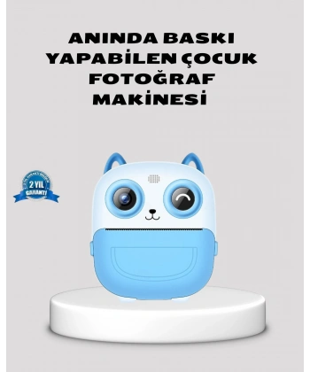 Çocuklar İçin Dijital Kamera Termal Yazıcı 48MP Çift Kamera 1300mAh Batarya
