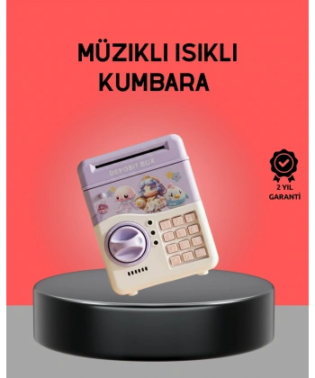Çocuklar İçin Elektronik Şifreli Para Biriktirme Kumbarası Mor