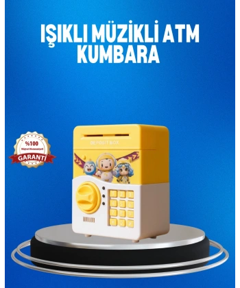 Çocuklar İçin Sarı Elektronik Şifreli Para Biriktirme Kumbarası
