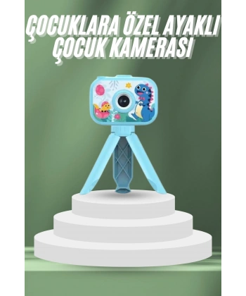 Çocuklara Özel Ayaklı Mini Fotoğraf Makinesi Dijital LCD Ekran