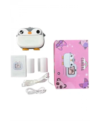 Çocuklara Özel Şirin Tasarımlı Mini Fotoğraf Yazıcısı 3 Adet Rulo Hediyeli