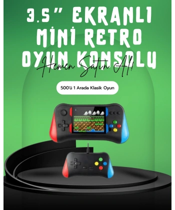 Çocukluğunuzun Oyunları Tek Cihazda – 500 Oyunlu El Konsolu