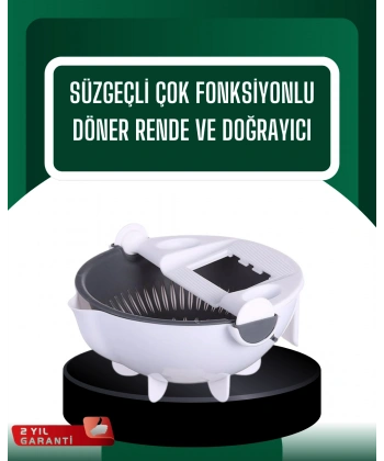 Çok Amaçlı Hazneli Sebze Rende Doğrayıcı ve Soyucu