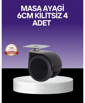 Çok Amaçlı Kilitsiz Masa Ayağı Tekerleği 6 cm