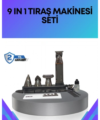 Çok Fonksiyonlu 9’u 1 Arada Tıraş Makinesi Şarjlı Saç Sakal Düzeltici