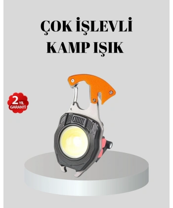 Çok Fonksiyonlu Anahtarlık Fener – Güçlü LED Işıklı, Şarjlı, Düdüklü ve Tornavidalı Mini El Feneri