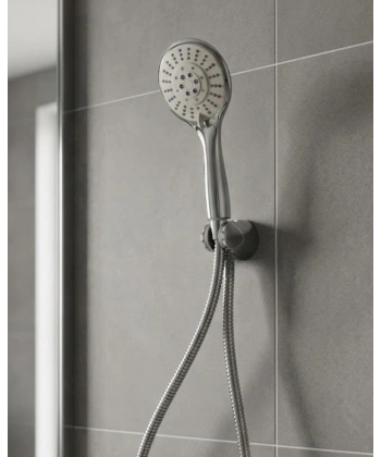 Çok Fonksiyonlu El Duşu Başlığı Spiral Hortumlu Dayanıklı Duş Seti