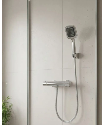 Çok Fonksiyonlu Siyah El Duşu Seti Spiral Hortum ve Duş Askısı Banyo Duş Başlığı