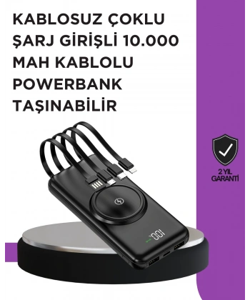 Çoklu Cihaz Uyumu ile Kablolu ve Kablosuz Şarj – Pratik Powerbank