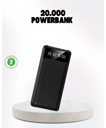 Çoklu Güvenlik Korumalı 20.000 mAh Powerbank Fener Özellikli