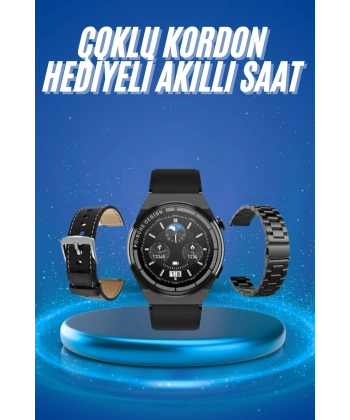 Çoklu Kordon Hediyeli Akıllı Saat Çağrı Cevaplama Müzik Dinleme Dokunmatik Ekran