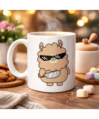 Cool Alpaka Tasarımlı Porselen Kupa MODEL 92 – Eğlenceli, Havalı ve Enerjik Kahve Kupası