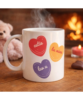 Cutie Be Mine lYK U Porselen Kupa – Model 9 - Sevgiliye Özel Tatlı Tasarım