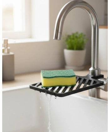 Damlama Tepsili Musluk Sünger Tutucu Tezgâh Üstü Düzenleyici