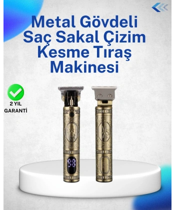 Dayanıklı Çelik Kafa ve Güçlü Motorlu Saç Sakal Makinesi