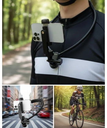 Dayanıklı Metal Destekli Boyun Telefon Tutucu Seyahat ve Spor Kullanım