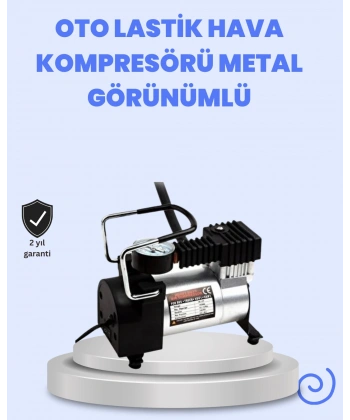 DC 12V Metal Hava Kompresörü Araç Lastik Şişirme 35L/Dk