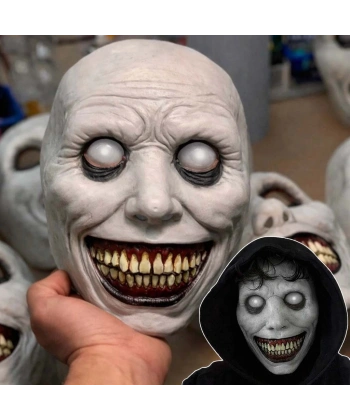 Dehşet Gülüşlü Donuk Göz Efektli Korku Maskesi 22x18 cm