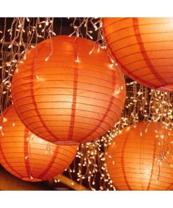 Dekoratif Çin Feneri – Kağıt Lamba - Turuncu
