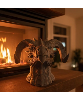 Dekoratif Ejderha Heykeli Özel Tasarım Mitolojik Figür 22x17 cm
