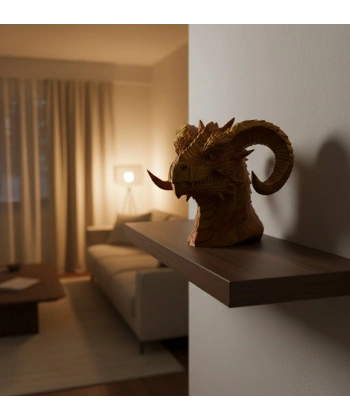 Dekoratif Gold Ejderha Heykeli Koleksiyonluk Fantastik Tasarım