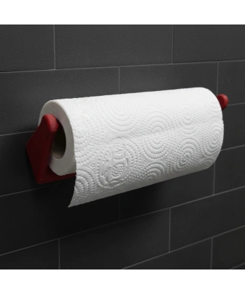 Dekoratif Kırmızı Kağıt Havlu Tutucu Duvar Askılı Model