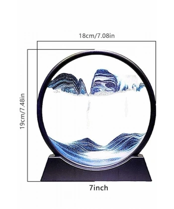 Dekoratif Kum Sulu Kum Saati Yuvarlak Şık Kum Tablosu Kum Saati Şeklinde Kum Tablo