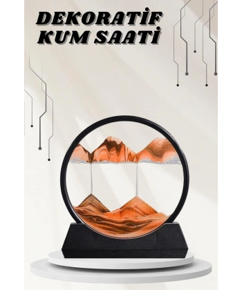 Dekoratif Kum Sulu Kum Saati Yuvarlak Şık Kum Tablosu Kum Saati Şeklinde Kum Tablo