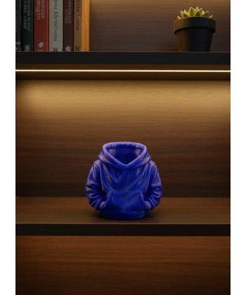 Dekoratif Lacivert Hoodie Kalemlik 10x10 cm