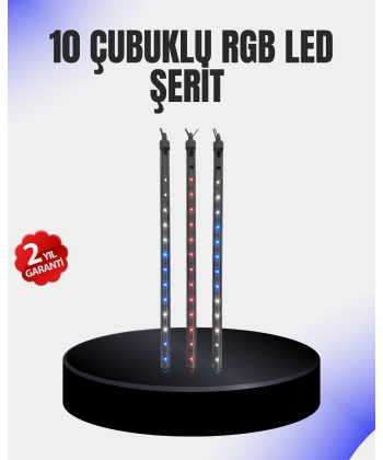 Dekoratif LED Meteor Işık 10’lu Çubuk Seti